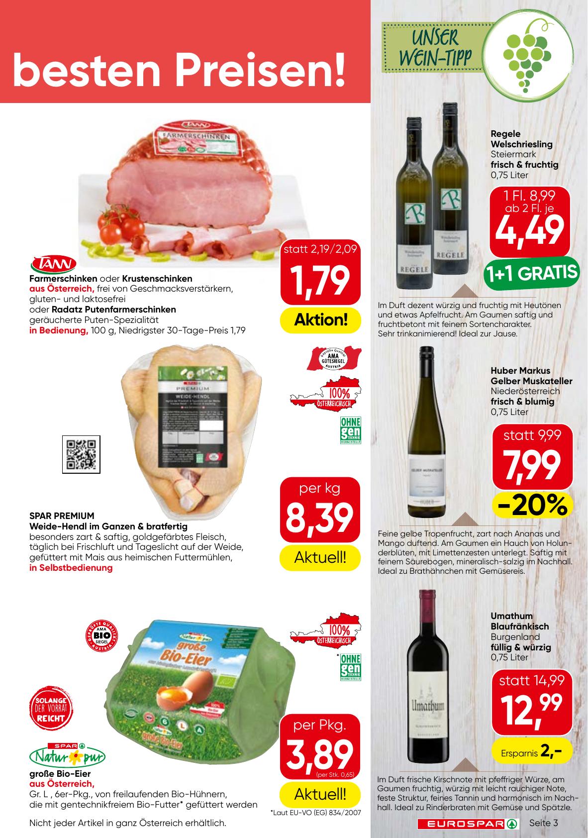Eurospar flyer page