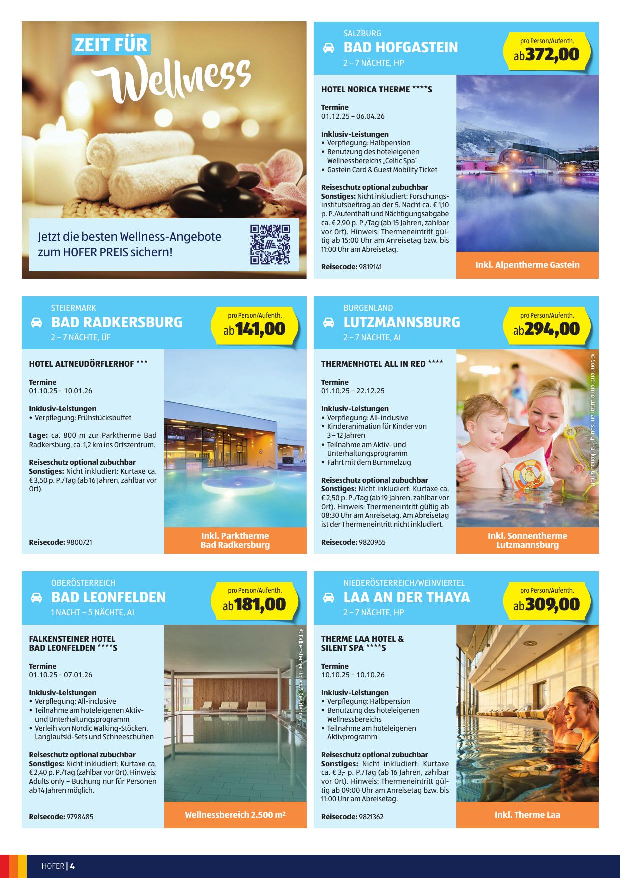 Hofer Reisen flyer page