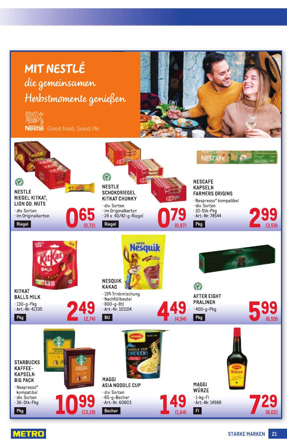 Metro Grosse Marken flyer page