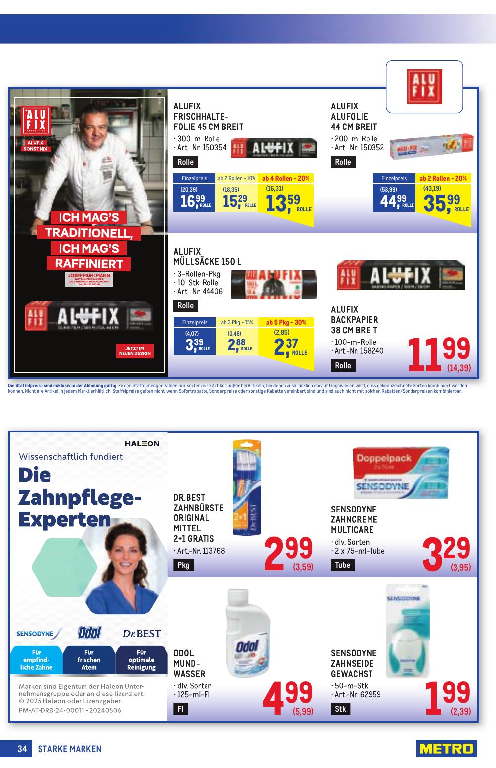 Metro Grosse Marken flyer page