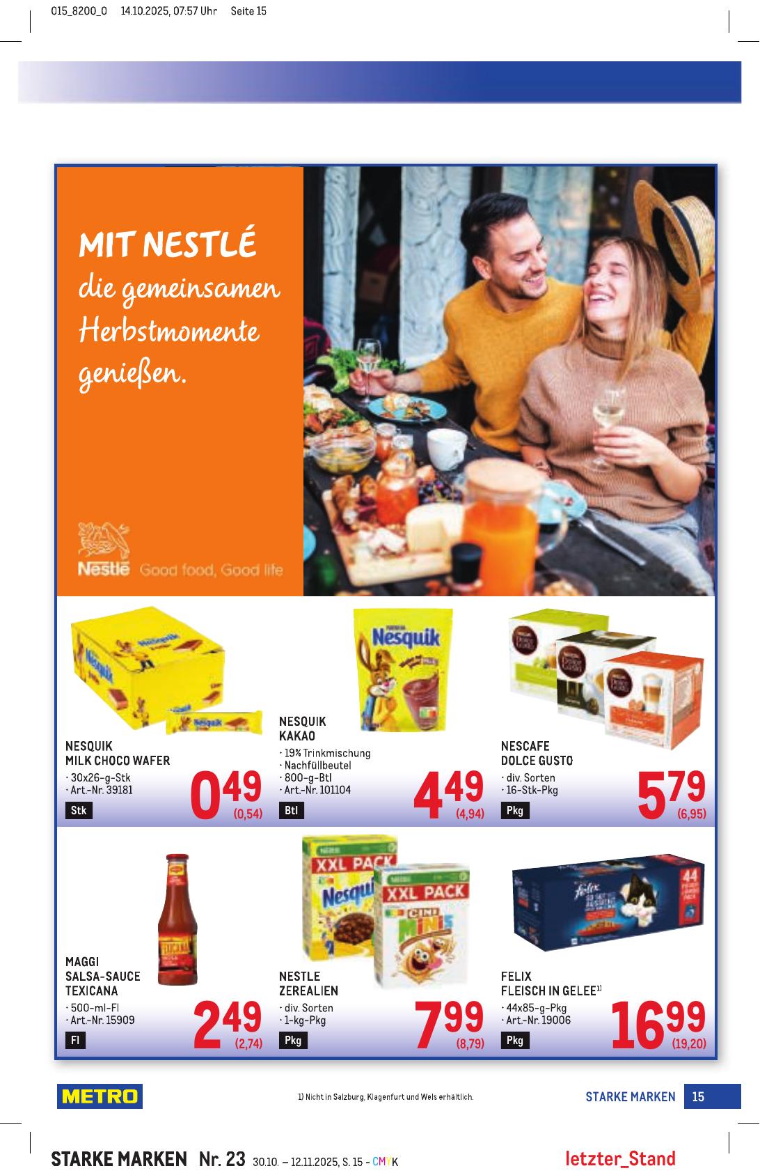 Metro Grosse Marken flyer page