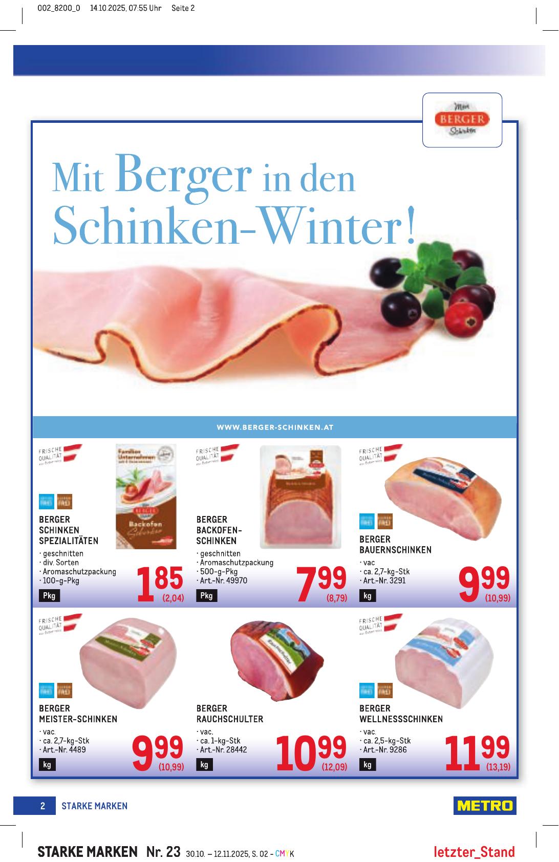 Metro Grosse Marken flyer page