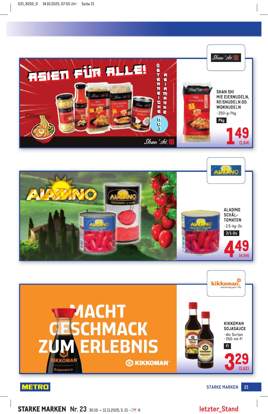 Metro Grosse Marken flyer page