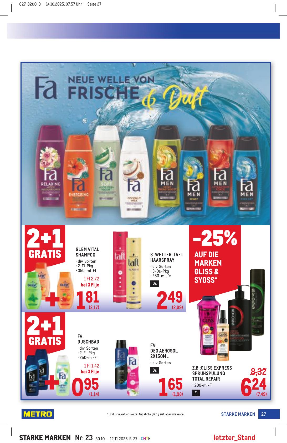 Metro Grosse Marken flyer page