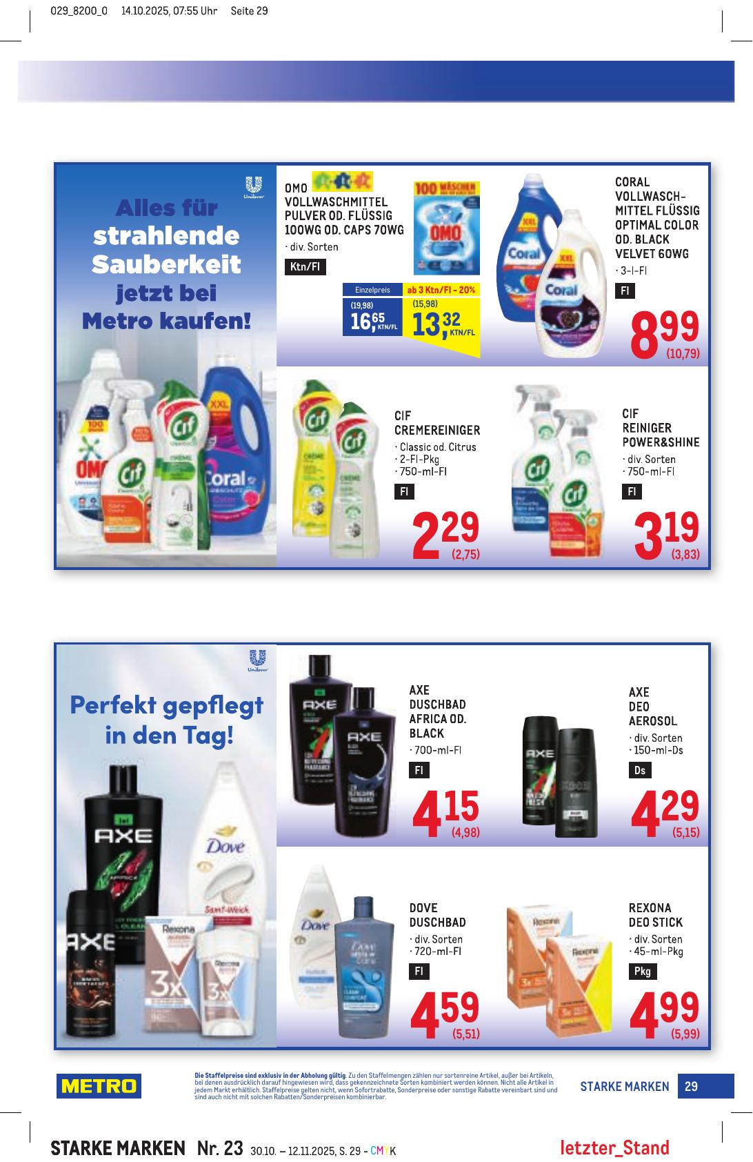 Metro Grosse Marken flyer page