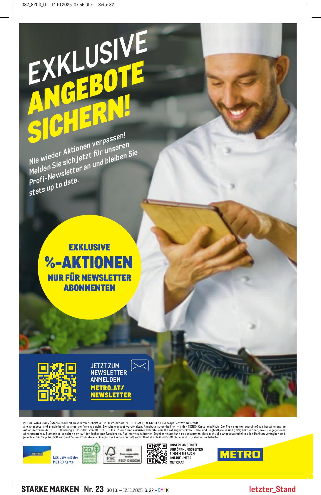 Metro Grosse Marken flyer page