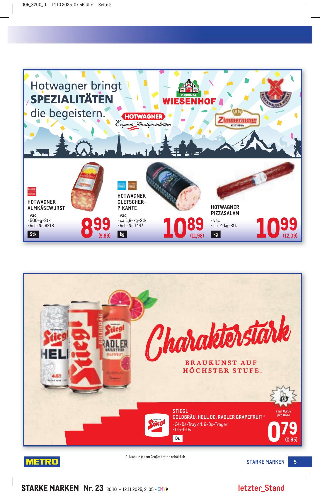 Metro Grosse Marken flyer page