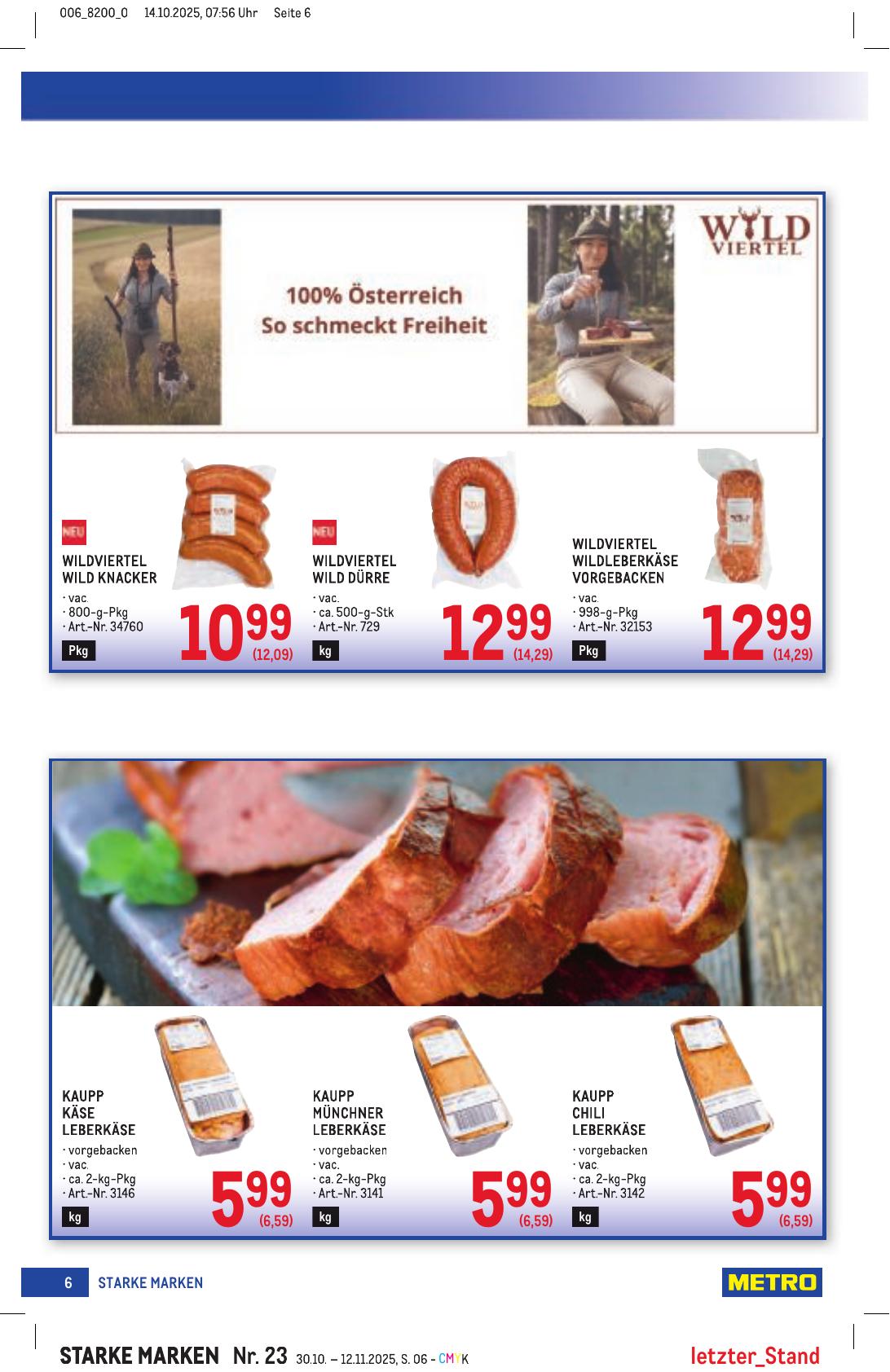 Metro Grosse Marken flyer page