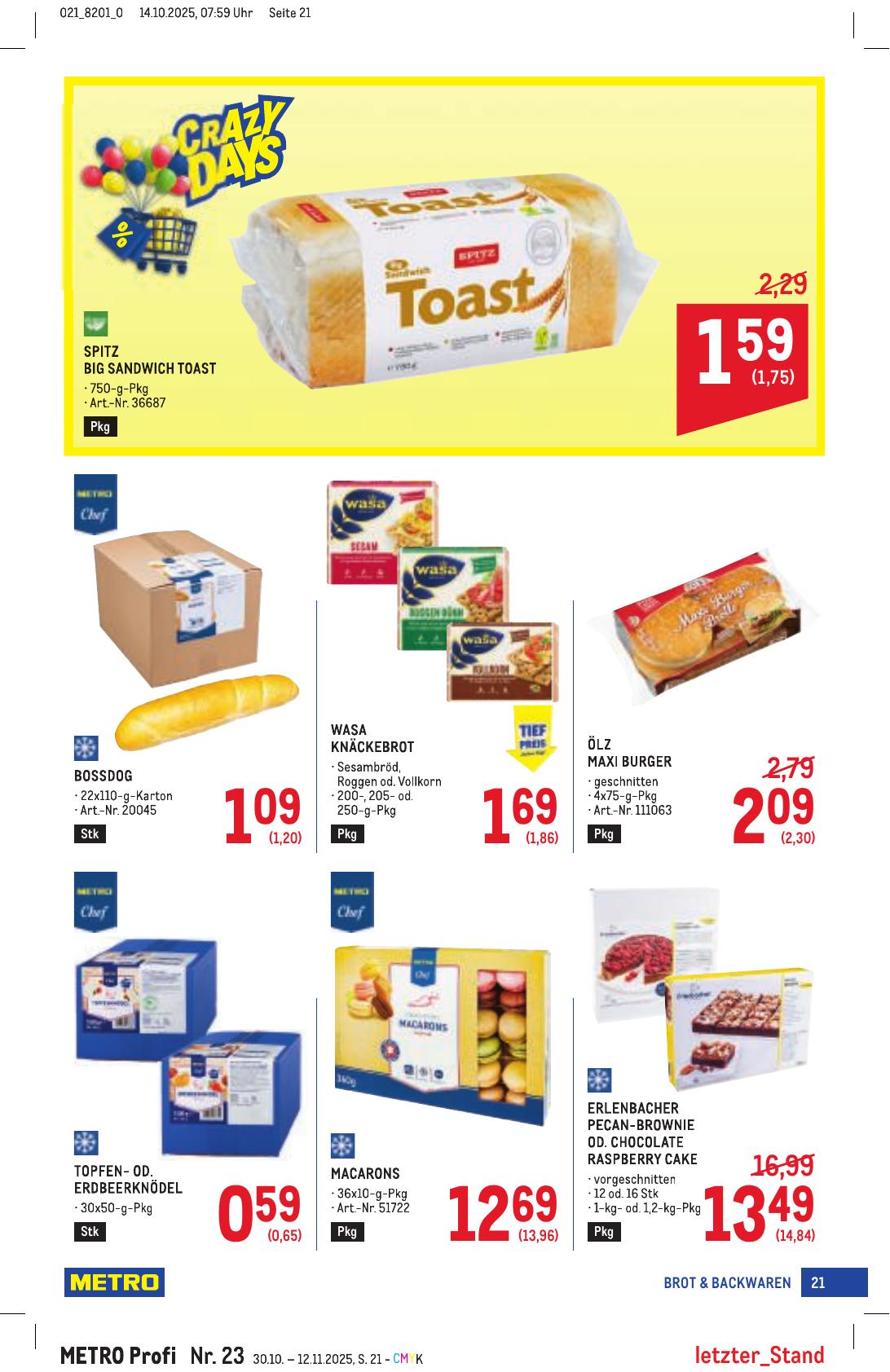 Metro Profi flyer page