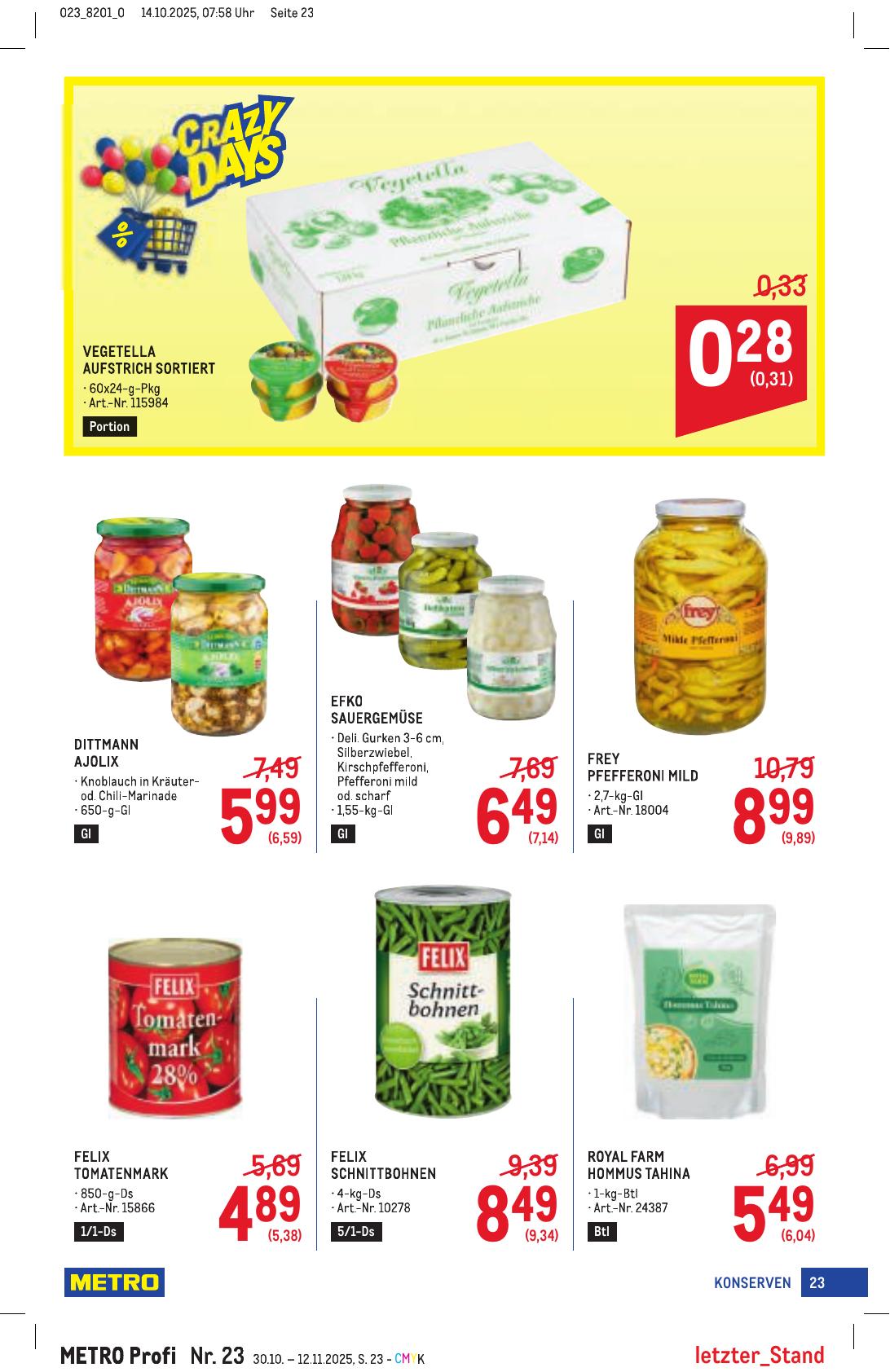 Metro Profi flyer page