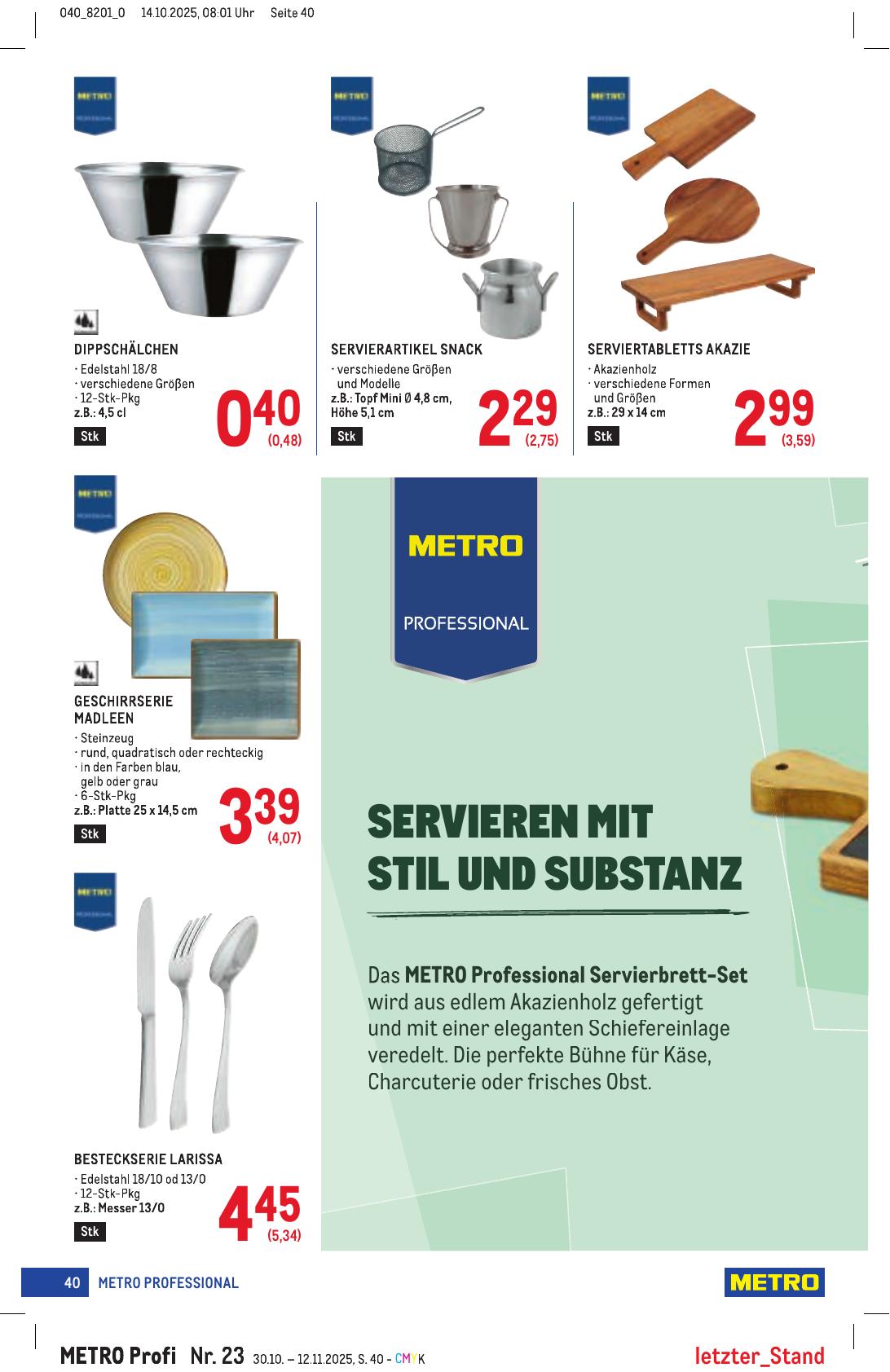 Metro Profi flyer page