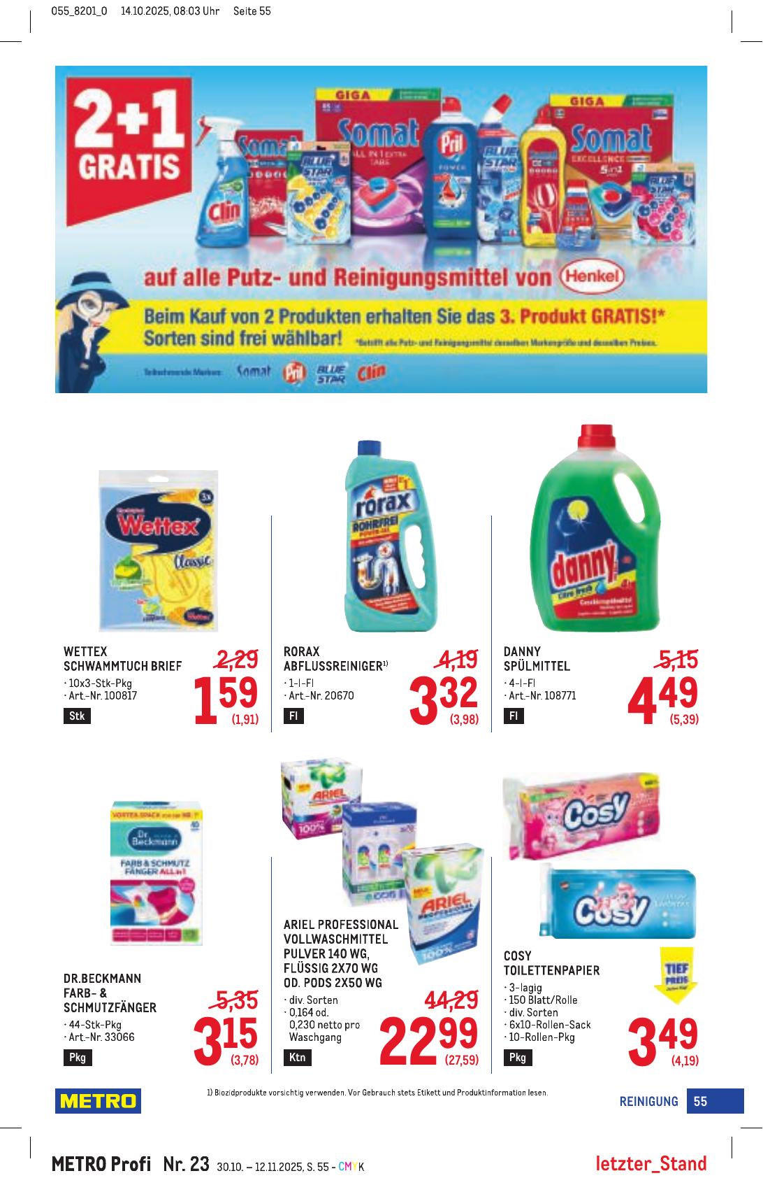 Metro Profi flyer page