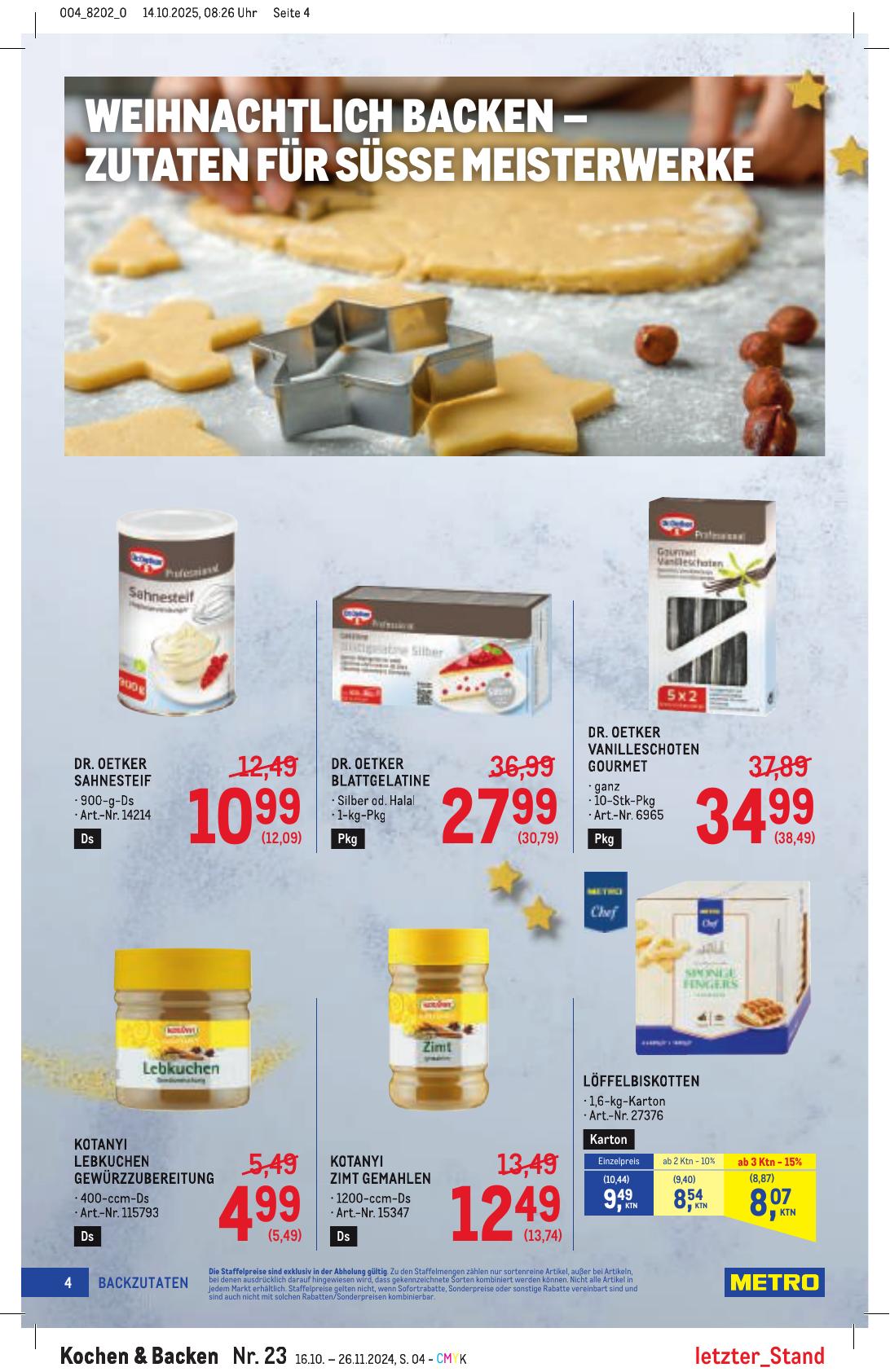 Metro Spezial flyer page