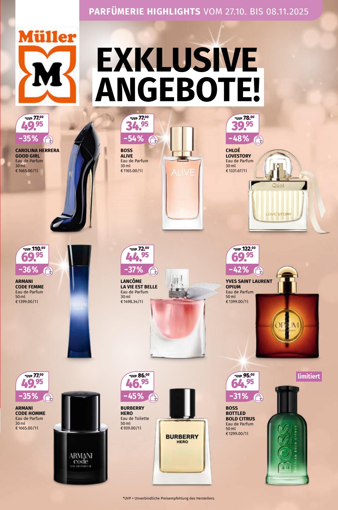 Müller Parfumerie flyer page