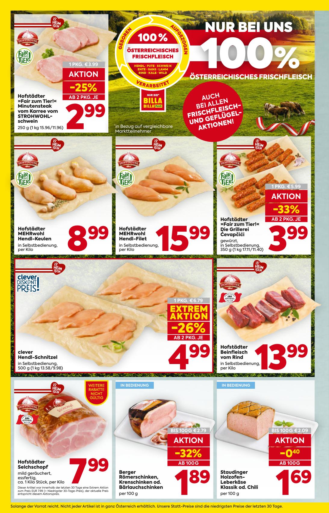 Billa flyer page